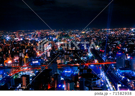 スカイプロムナードから見た名古屋の夜景 スカイプロムナードから見た名古屋の夜景 71582938