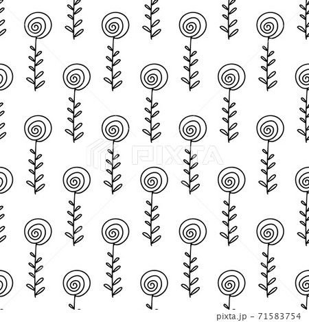 Floral seamless pattern. Isolated on white background. Vector stock illustration. Floral seamless pattern. Isolated on white background. Vector stock illustration. 71583754