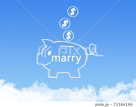 saving for marry with cloud shape 71584166