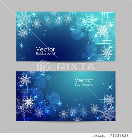 Set of vector banners with stars and snowflakes 71585328