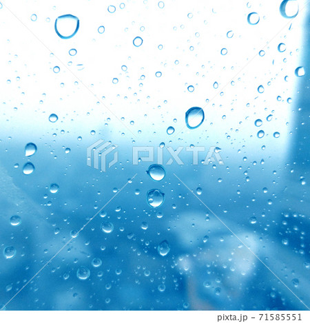 Close-up of water drops on glass surface as background Close-up of water drops on glass surface as background 71585551