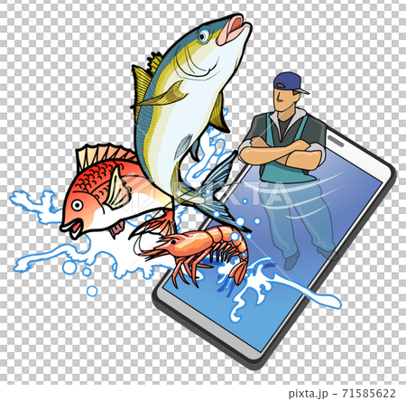 Direct sales of seafood using smartphones Direct sales of seafood using smartphones 71585622