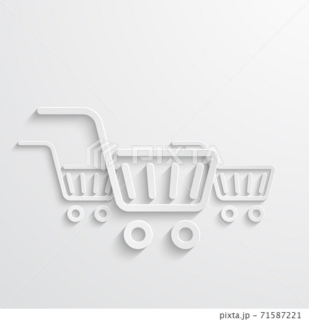 Vector modern shopping icons light background. 71587221