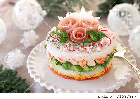 クリスマス　ケーキ寿司 71587837