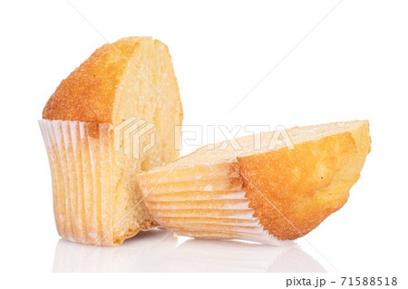 Baked muffin on white Baked muffin on white 71588518