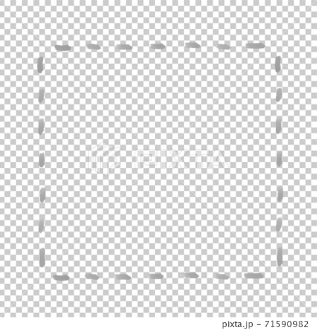 点線のシンプルな四角いフレーム 枠のイラスト素材