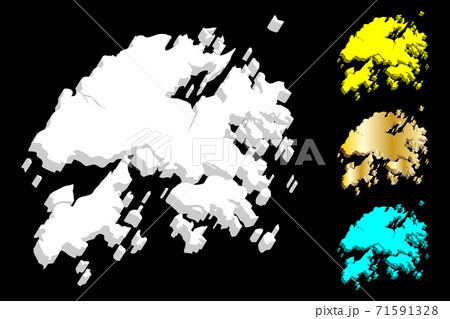 3D map of Hong Kong 71591328