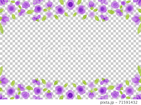 水彩紫色花框 水彩紫色花框 71591432