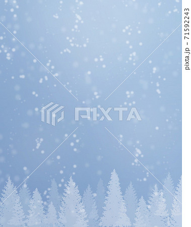 静かな雪景色 冬の背景素材のイラスト素材