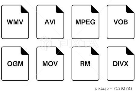 ファイル形式のシンプルなアイコンセット 71592733