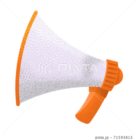 Megaphone flat vector illustration, loudspeaker sound amplification device on white background Megaphone flat vector illustration, loudspeaker sound amplification device on white background 71593813