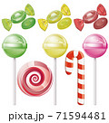 Set of sweet candies on a white background 71594481