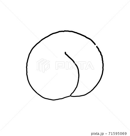 桃線画のイラスト素材