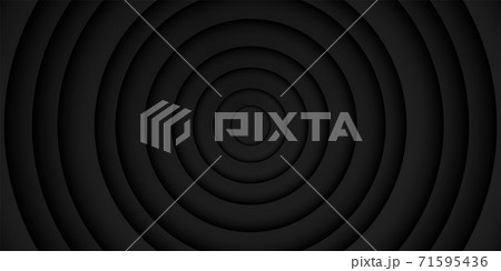 Abstract black frame background, circular overlap layer with, circle shape, dark minimal design with copy space, vector illustration 71595436