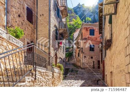 The Old town of Kotor, the path up to the Fortres, Montenegro 71596487