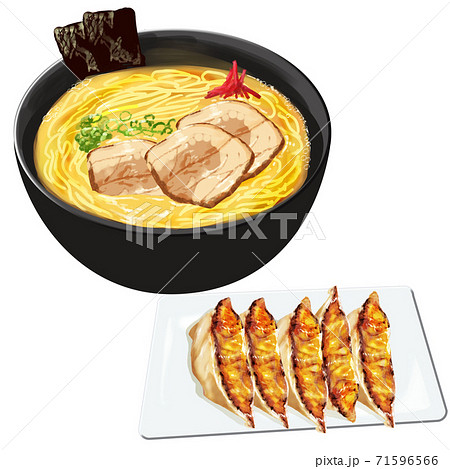 豚骨ラーメン黒器_餃子 豚骨ラーメン黒器_餃子 71596566