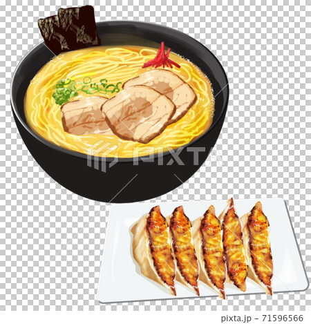 豚骨ラーメン黒器_餃子 豚骨ラーメン黒器_餃子 71596566