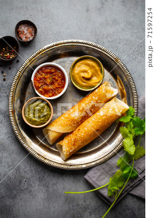 Traditional Indian Dosa 71597254