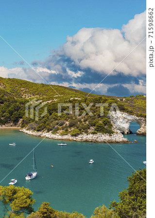 Arco di San Felice near Vieste, National park Gargano, Apulia, Italy 71598662
