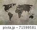 grunge map of the world 71599581
