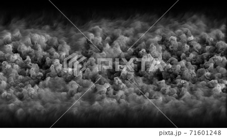 Computer generated realistic background of dense smoke, 3D render abstract dense clouds 71601248