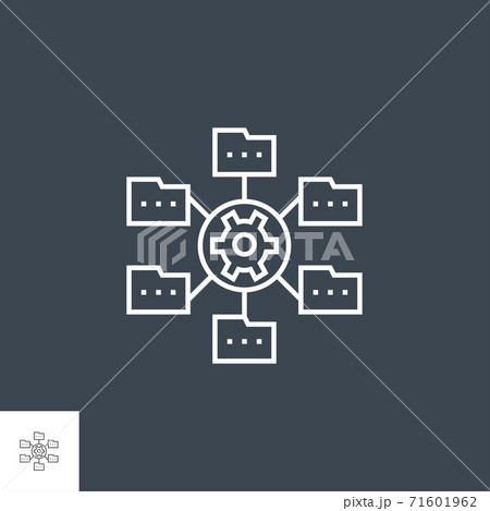 Data Menagement Related Vector Thin Line Icon. 71601962