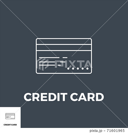 Credit card related vector thin line icon. 71601965