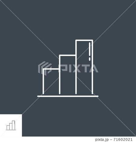 Bar Chart Related Vector Line Icon 71602021