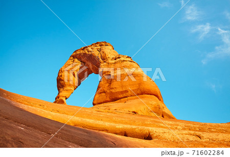 Delicate Arch at sunset, Arches National Park, Utah, USA. Delicate Arch at sunset, Arches National Park, Utah, USA. 71602284