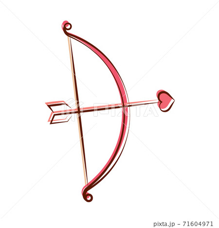 Isolated romantic arrow and arch 71604971