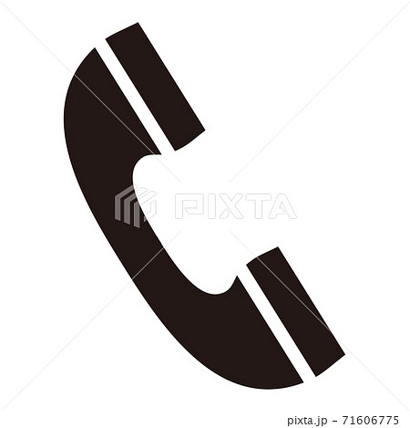 電話のシンプルなアイコン 白黒のイラスト素材
