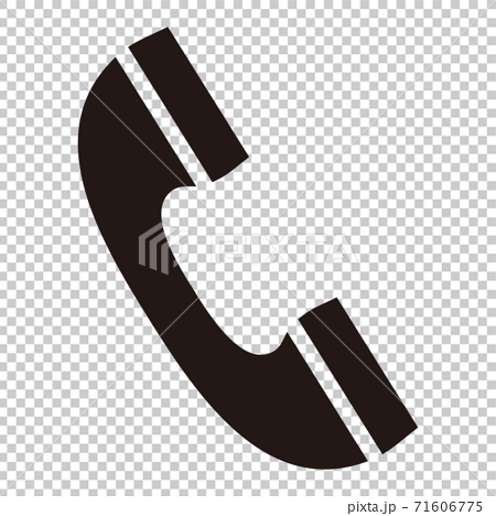 電話のシンプルなアイコン 白黒のイラスト素材