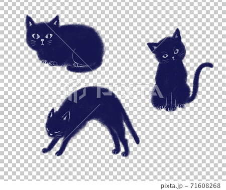 クレヨン ねこ のび 座る クレヨン ねこ のび 座る 71608268