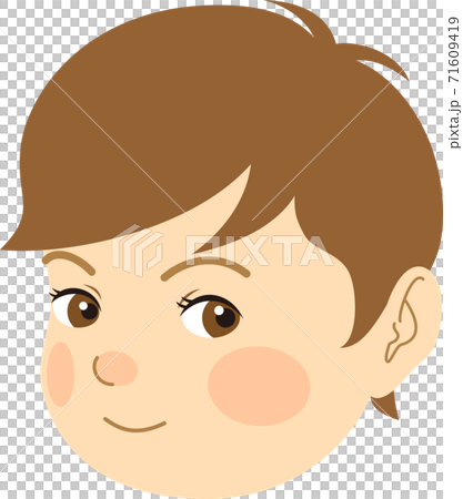 男の子の顔 5歳前後 1のイラスト素材