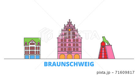 Germany, Braunschweig line cityscape, flat vector. Travel city landmark, oultine illustration, line world icons Germany, Braunschweig line cityscape, flat vector. Travel city landmark, oultine illustration, line world icons 71609817