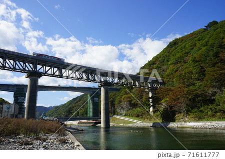 三陸鉄道リアス線　迫力満点の安家川橋梁 71611777