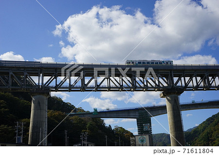 三陸鉄道リアス線 迫力満点の安家川橋梁 三陸鉄道リアス線 迫力満点の安家川橋梁 71611804