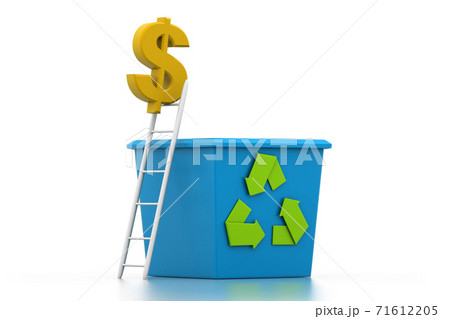 Recycling dollar symbol. 71612205