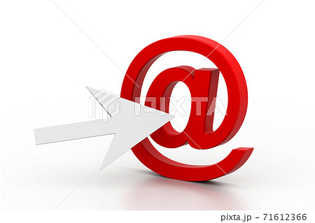 Arrow at email symbol. Arrow at email symbol. 71612366