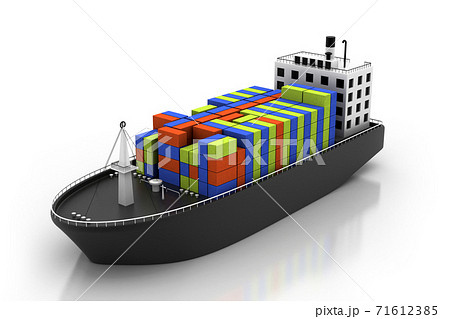 Container Ship のイラスト素材