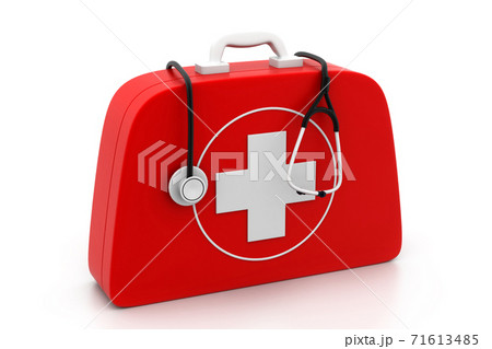 Stethoscope and First Aid Kit Stethoscope and First Aid Kit 71613485