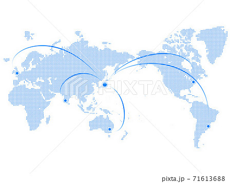 世界地図　日本地図　グローバル　地図　地球　ビジネス背景 71613688