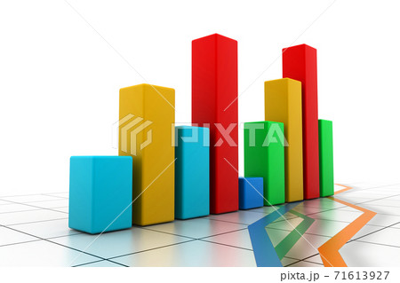 3d business graph 71613927