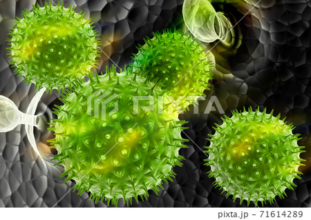 3d virus in abstract background. 71614289