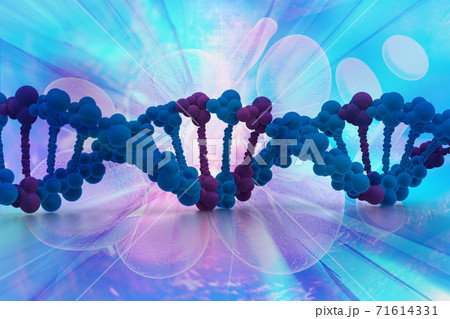 3d DNA strands on abstract background. 3d DNA strands on abstract background. 71614331