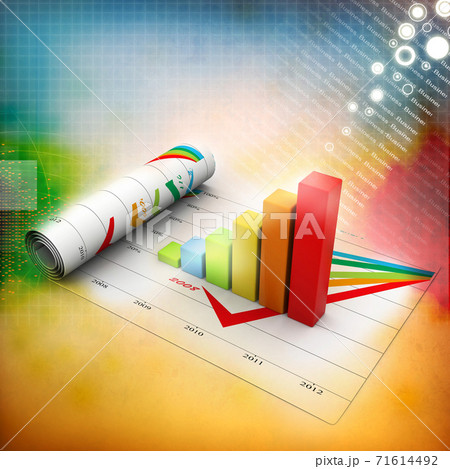 Business graph in abstract design 71614492