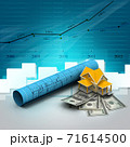House Mortgage concept on business background. 71614500