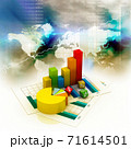 Business graph in abstract background 71614501
