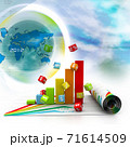 Business graph in abstract design 71614509