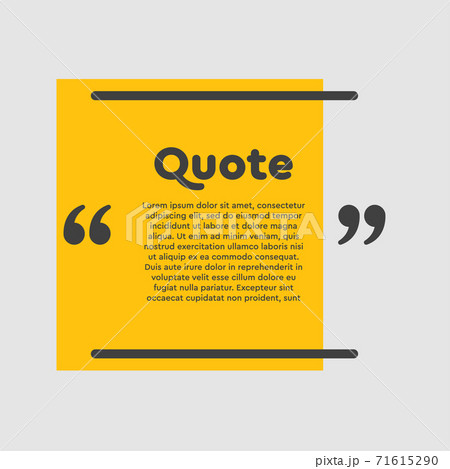 Vector background for quote with bracket, lines 71615290